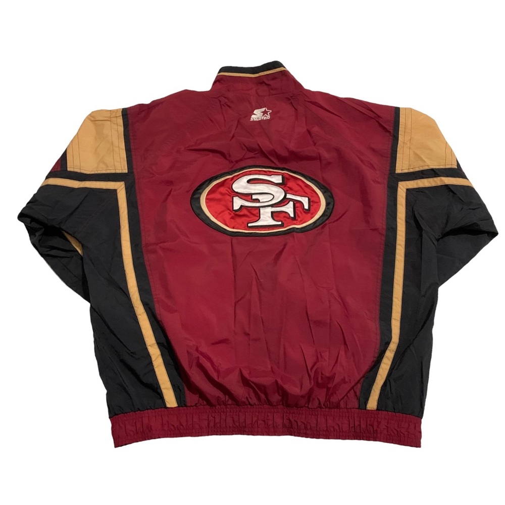 Vintage 90s Starter Jacket PATCH LOGO San Francisco 49ers Windbreaker NFL XL